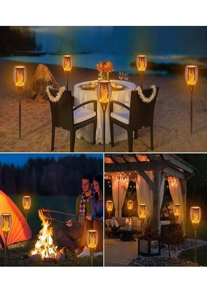 Meşale Temalı Solar Enerjili Bahçe Işıklandırmak Için Lamba Dış Mekan Işık Uygun Güneş Enerjili Aydınlatma Piknik Kamp Tatil Için Bahçe, Veranda, Havuz Kenarı Aydınlatması XF-6018 (56CM) indirimleri