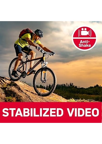 Realimove AC9000-30 Su Geçirmez Dijital Eylem Kamera (Gerçek 4K Eıs Anti-Shake, 170 Â ° Açı, 2.0 Inç LCD Ekran, 18 Zubehörteile, Wlan) Siyah M indirimleri