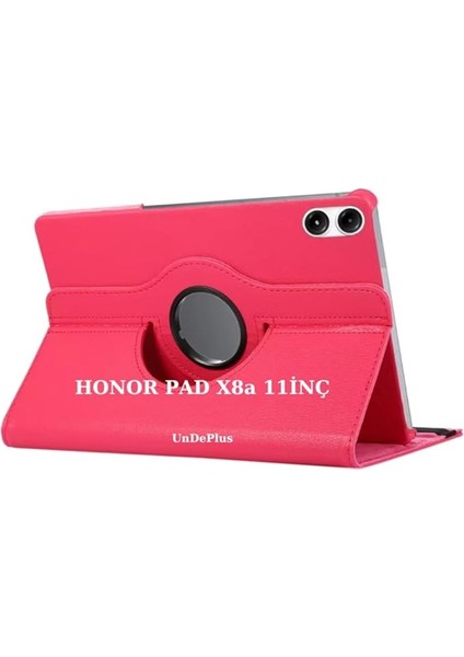 Pad X8A 11INÇ ile Uyumlu Kılıf 360 Dönebilen Standlı Case (Honorpad X8/x8 Pro Değildir) Pembe Koyu