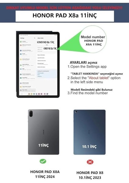 Pad X8A 11INÇ ile Uyumlu Kılıf 360 Dönebilen Standlı Case (Honorpad X8/x8 Pro Değildir) Pembe Koyu fiyatları