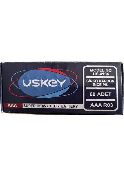 Uskey Aaa Pil 60'lı Paket Ince Kalem Pil, Kumanda Pili modelleri