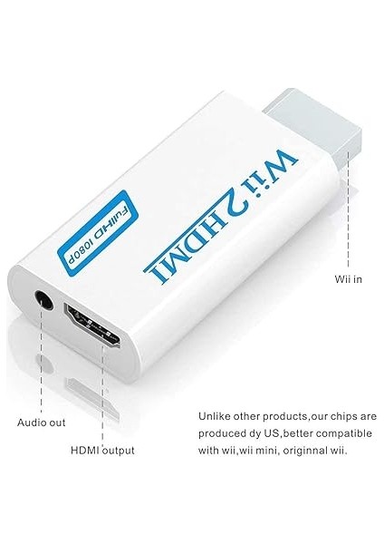 Nintendo Wii Için HDMI Tv Kablo Çevirici Dönüştürücü Adaptör 4542 modelleri