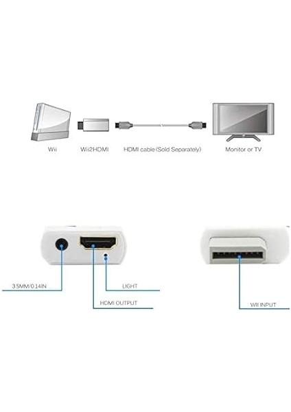 Nintendo Wii Için HDMI Tv Kablo Çevirici Dönüştürücü Adaptör 4542 indirimleri