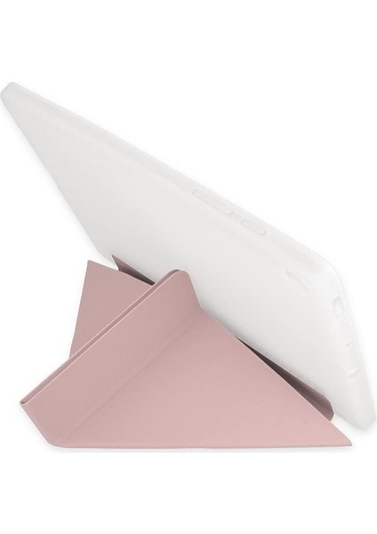 iPad 10.nesil 2022 10.9 Inç Uyumlu Tablet Kılıfı Katlanabilir Kalem Tutuculu Tablet Tutuculu Tablet Kılıfı Origami Tablet Kılıfı Uyku Modlu Tablet Kılıfı (Toz Pembe) indirimleri