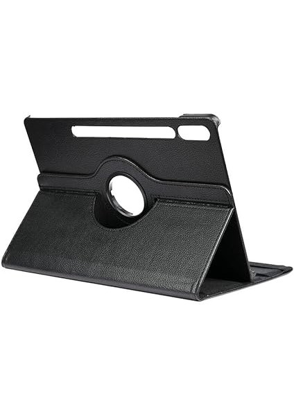 Samsung Galaxy Tab S9 Fe Plus ile Uyumlu Kılıf 360 Derece Dönen Standlı Pu Deri Kapaklı - Koyu Pembe modelleri