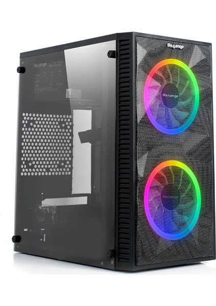 Magic Mikro Atx 2 Rainbow Fanlı Mesh Panel Akrilik Gaming Oyuncu Bilgisayar Kasası (0, Watt)