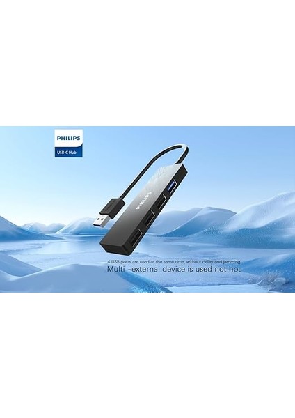 SWR1704 USB Hub 4 Port, 5gbps Veri Aktarımı USB 3.0, 480MBPS Veri Aktarımı USB 2.0 X3, USB Çoklayıcı, Abs Malzeme, Siyah modelleri