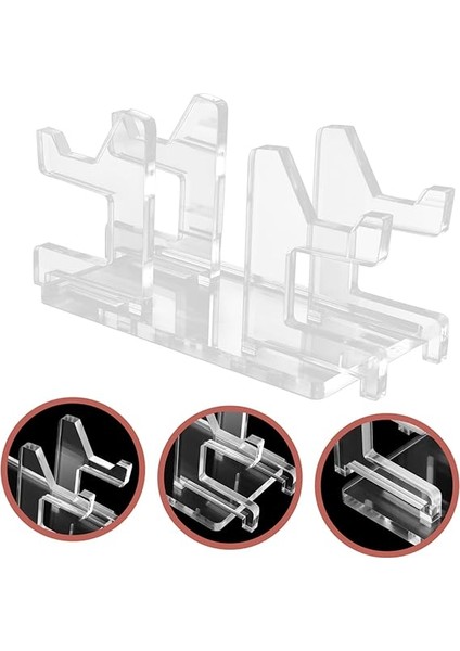 Sabit Oyun Ünitesi Braketi Akrilik Stand 4 Adet Kulaklık Standı Tekrar Kullanılabilir Oyun Tutacağı Tutucu modelleri