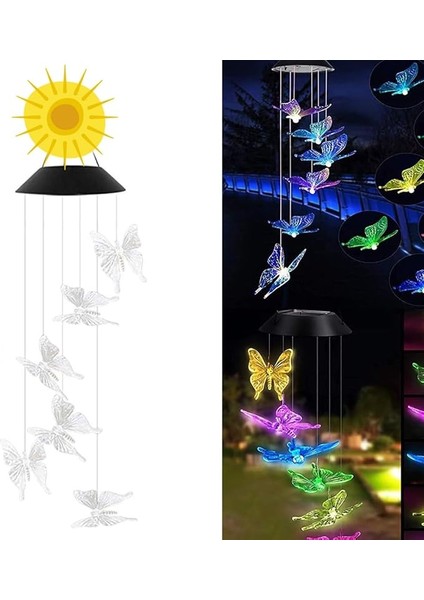 Güneş Enerjili Renk Geçişli Kristal Kelebek AYDINLATMA/GT-SL08 fiyatları