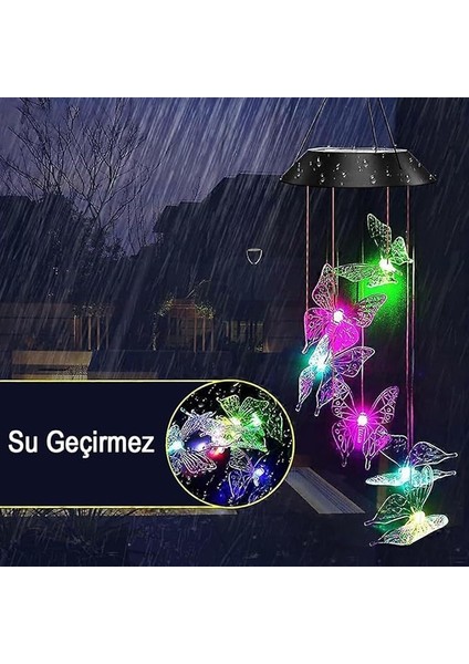Güneş Enerjili Renk Geçişli Kristal Kelebek AYDINLATMA/GT-SL08 modelleri