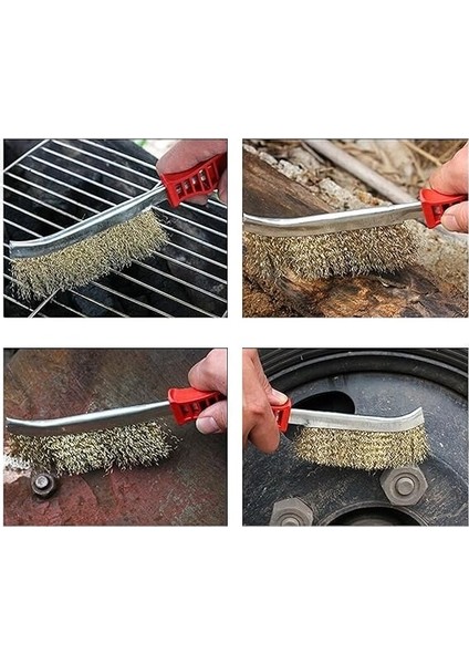 Çok Amaçlı Tel Fırça, Güçlü Çelik Kıllı Tel Fırça, Kir, Pas, Korozyon Temizleyici, Mangal, Barbekü Için Ideal Tel Fırça, Hem Iş Hem Ev Için Uygun. modelleri