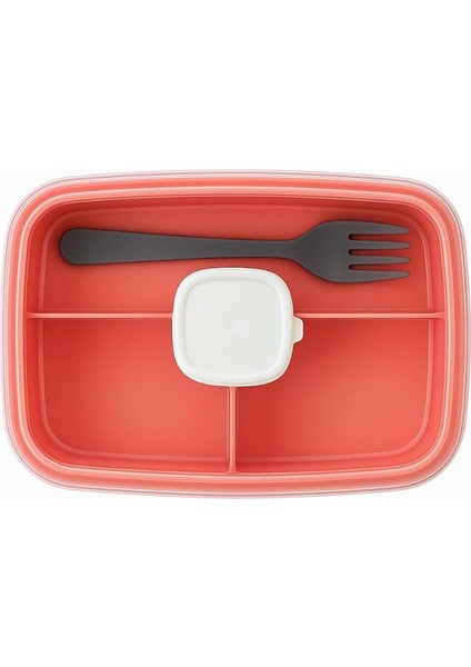 Store Sızdırmaz Lunch Box – 3 Bölmeli Yemek Kabı | Öğle Yemeği Kutusu | Saklama Kabı | Bpa Içermez (Yavruağzı)