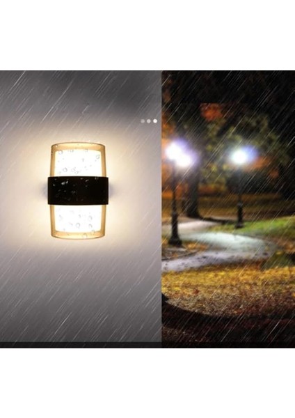 Duvar LED Lamba 12W Gün Işık 3200K Bahçe Teras Iç&dış Mekan Dekoratif LED Aplik Aydınlatma (4 Adet) fiyatları