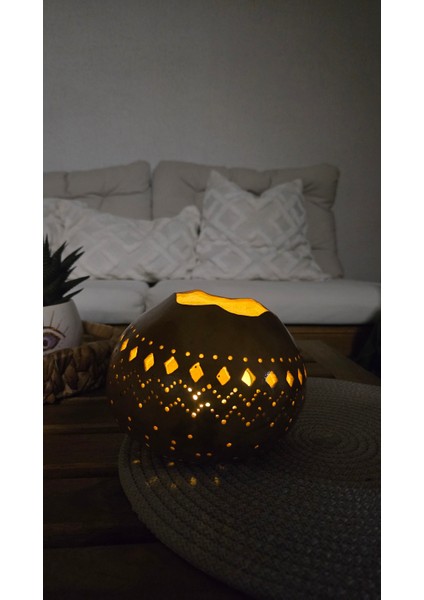 Çiğ Damlası Kabak Lamba Mini Mumluk fiyatları