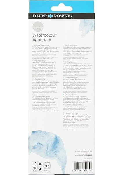 Rowney Simply 24X12ML Suluboya Seti modelleri