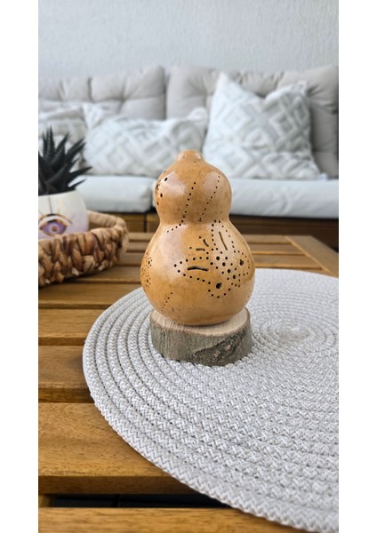 Çiğ Damlası Kabak Lamba Mini Mumluk