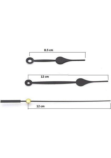 22 mm Uzun Şaft Sessiz Duvar Saati Mekanizması Askısız 1 Adet EXIZNM665 modelleri
