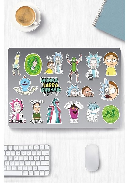 Major Selection Rick And Morty Temalı Sticker Etiket Seti 2 - Laptop Notebook Telefon