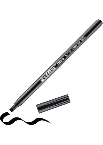 1255 Kaligrafi Kalemi - Siyah - 1 Kalem - Kaligrafi Ucu 5 mm