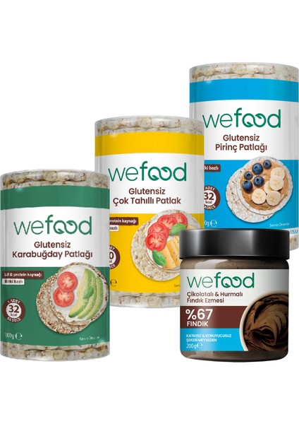 Çikolatalı Hurmalı Fındık Ezmesi 200 gr + Wefood Patlak Deneme Paketi