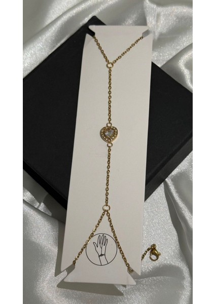 Şahmeran Kalpli Taşlı El Zinciri fiyatları