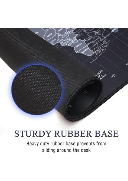 Dünya Haritası Ekstra Büyük Genişletilmiş Kaymaz Kauçuk Oyun Mouse Pad & Klavye Masa Mat Bilgisayar Aptop Için (900 mm x 400 mm x 2 Mm) L ZMP253 Siyah (Dünya Haritası, 90 x 40 Cm) fiyatları