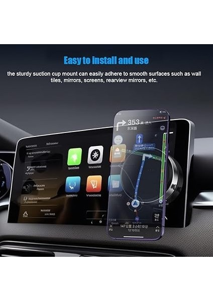 Vakumlu Araç Içi Telefon Tutucu Cama Torpido Üstü Araç Gögse Vakum Sayesin Çok Güçlü Manyetik Tutucu Iphone 12-16 Pro Max Telefon Tutucu Elektronik Vakum Çekici Premium fırsatları