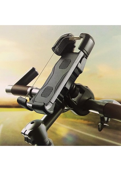 Telefon Tutucu Bisiklet Gidonları Için ve Gidonlu Motosikletler Için 360 Derece Dönebilen Kullanımı Rahat ve Kolay Montaj 4.7 ve 6.8 Inç Telefonlar Için Uyumlu K355