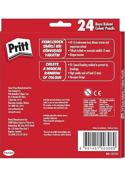 Kuru Boyalar, Canlı Renklerde Boya Kalemi, Açması Kolay ve Dayanıklı Silinebilir Kalem, Yumuşak Mineli Resim Kalemi, Kaliteli Kırtasiye Malzemesi, 24 Renkli Kalem fiyatları