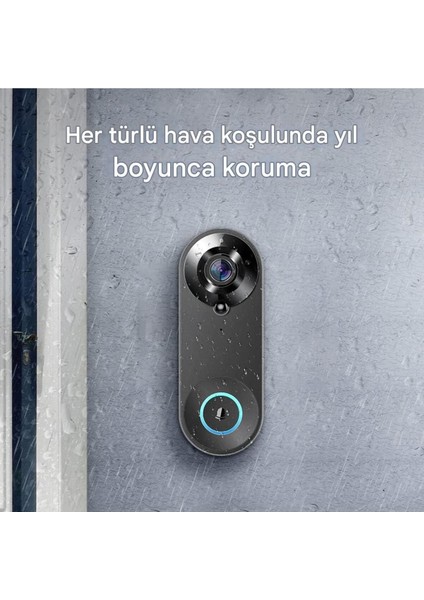 1080P Hd Görüntülü Wifi Kablosuz Gece Görüş Su Geçirmeyen Akıllı Ev Kapı Zili fırsatları