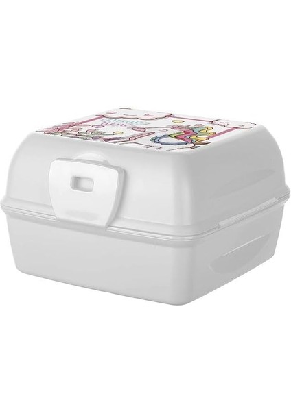 Öğrenci Beslenme Kabı/eğlenceli Beslenme Kutusu/sağlıklı Yemek Kabı/saklama Kabı (Beyaz - Kız Çocuk)