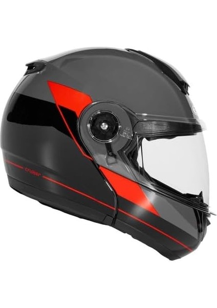 ZS-3050 Be7 Motosiklet Kaskı Çene Açılır Kaskgrey Red L