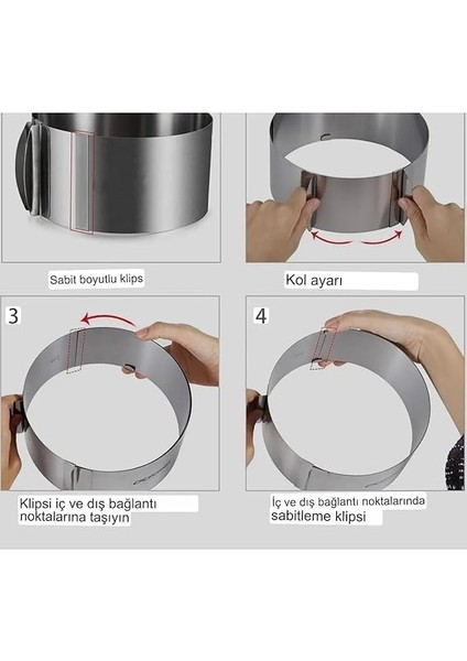Home Paslanmaz Çelikten Ayarlanabilir Kek ve Pasta Kalıbı,ayarlanabilir Kek Çemberi,ayarlı Ekmek Kalıbı,pastacılık ve Dekokrasyon Için Çelik Paslanmaz Ayarlı Kek Kalıbı modelleri