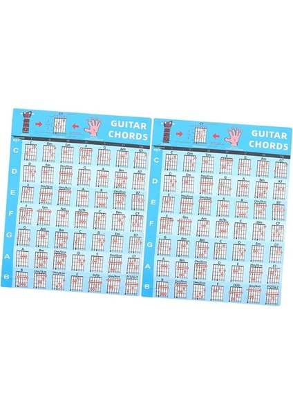 2 Gitar Duvar Kağıdı Gitar Öğrenme Akor Şeması Gitar Akor Referans Çizelgeleri Gitar Akor Şeması Poster Öğrenme Kaynağı Müzik Aleti Aksesuarları Yeni Başlayanlar Için Akor