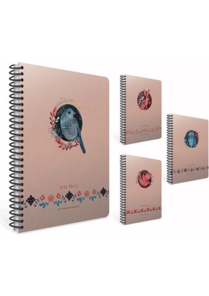 Taıka Notes Spiralli Sert Kapak Defter 17X24 120 Yaprak Kareli