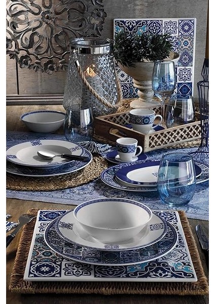 Porselen Leonberg 24 Parça 6 Kişilik Yemek Seti Bant Dekor 9429 modelleri