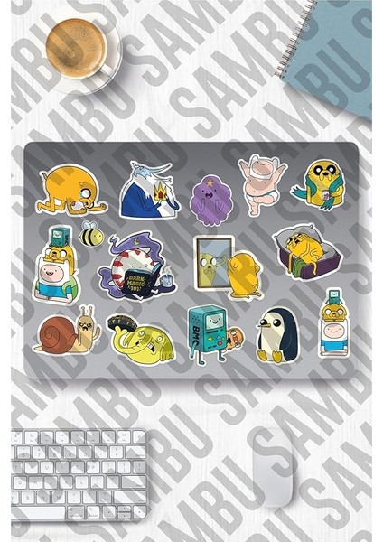 Major Selection Adventure Time Temalı Sticker Etiket Seti - Laptop Notebook Telefon