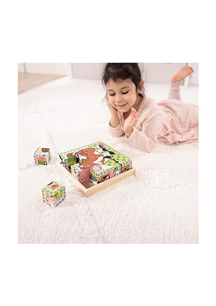 & Doug 10775 – Holzwuerfel-Puzzle, Bauernhofszenen fırsatları