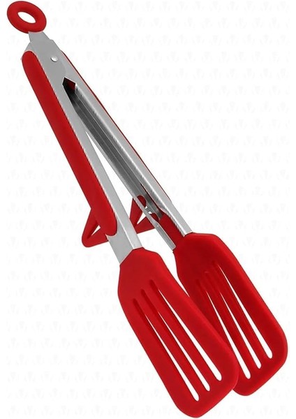 Clavis Metal Saplı Kilit Sistemli Smart Silikon Maşa Kırmızı