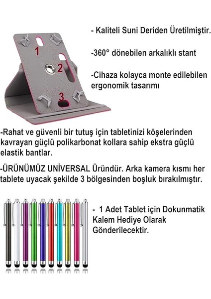 Vıa L50 11"uyumlu Için Standlı Tablet Kılıfı + Nano Kırılmaz Ekran Koruyucu+Dokunmatik Kalem fırsatları