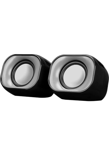 DHS-2111 2.0 Mini Taşınabilir Multimedya Speaker Hoparlör, Siyah