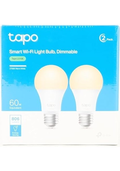 Tp-Link L510E 2-Pack , Ayarlanabilir Akıllı Wi-Fi Ampulü, 806 Lümen, E27 Duy, 8,3W, Enerji Tasarrufu, Amazon Alexa ve Google Home ile Çalışır, Kısılabilir Yumuşak Sıcak Beyaz, Hub Gerekmez fiyatları