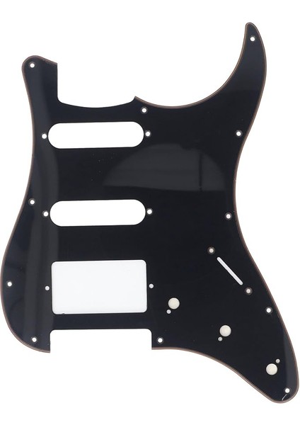St/strat Stil Gitar Pickguard, 11 Montaj Deliği Plastik Akustik Gitar Pickguard, St Elektro Gitarlar Için 3 Katmanlı Hss Çizilme Koruma Plakasının Değiştirilmesi (Siyah)