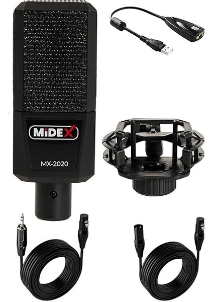 MX-2020 Condenser +48V Stüdyo Ses Kayıt Mikrofonu fiyatları