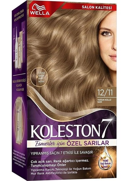 Kit 12-11 Yoğun Küllü Sarı Saç Boyası