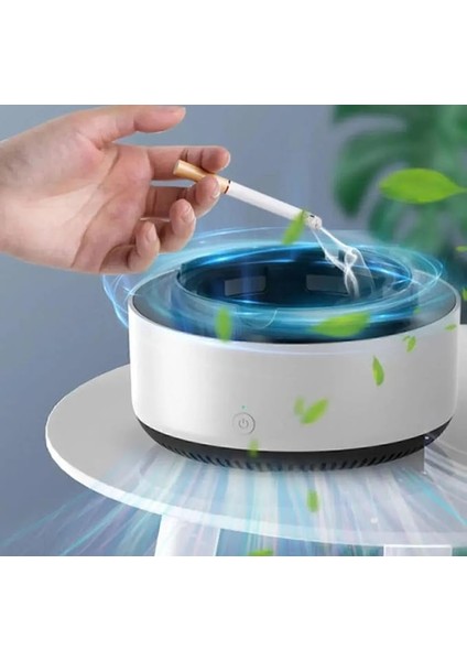 Kül Tablası Dumansız ve Kokuyu Hapseden Akıllı Kül Tablası, Akıllı Kokusuz Küllük, Duman Çekici Sigara Küllüğü Araç ve Kapalı Kullanımına Uygun