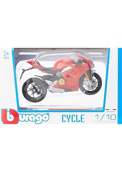 B18-51080 1:18 Ducati Panigale V4, Siyah, 17 x 7 x 10,8 Cm; 90 Gram modelleri