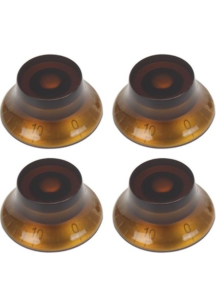 Lp & Sg Aksesuarları Için 4'lü Şapka Ses Tonu Hız Kontrol Düğmeleri Beyaz Harf Seti, Kehribar