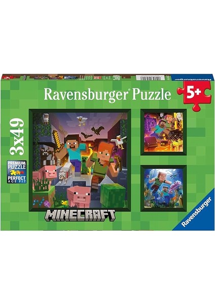 Minecraft Puzzle, 3X49 Parça