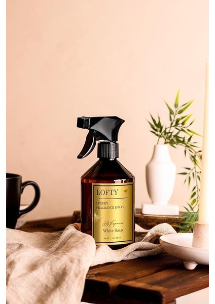 Beyaz Sabun Oda ve Çamaşır Spreyi Oda Parfümü, Oda Kokusu, Koku Giderici White Soap 500ML